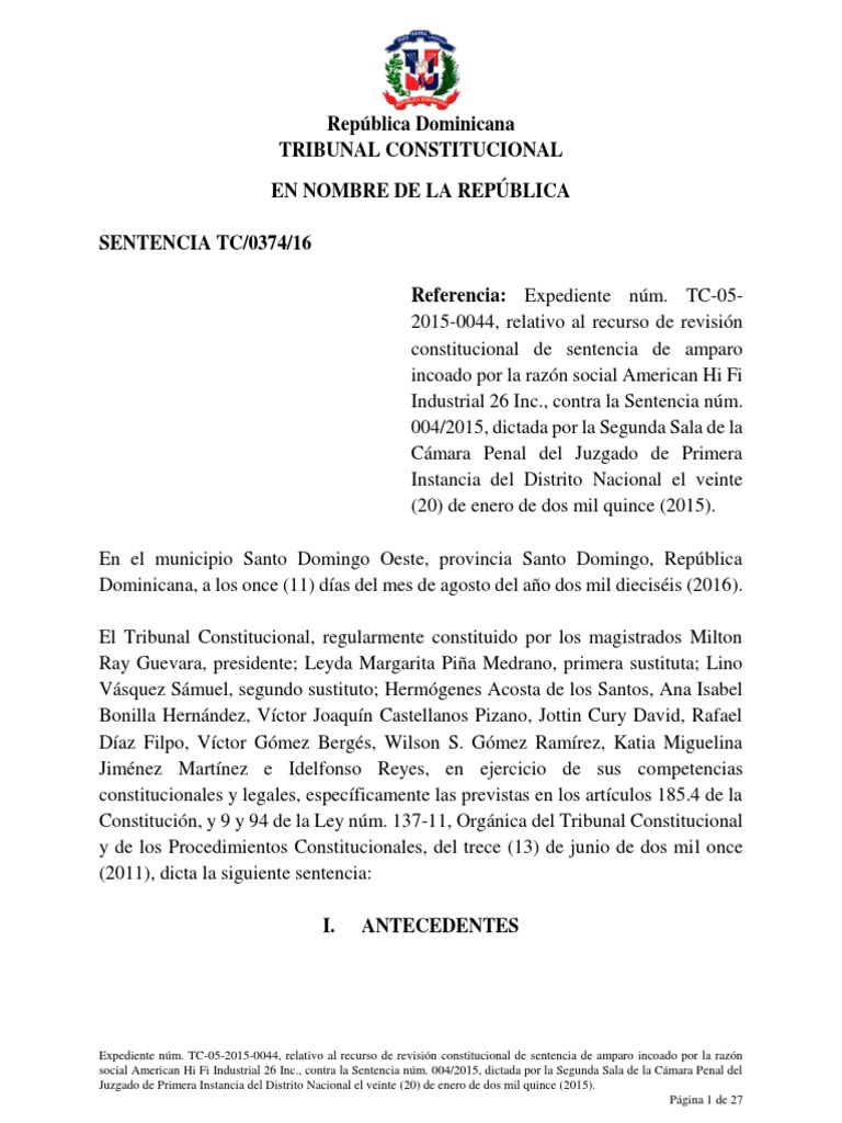 3 Sentencia Del Derecho Intelectual RD | PDF | Sentencia (ley ...