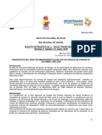 Diagnóstico Del Área de Inmunohematología en Los Bancos de Sangre en Colombia - Enero 2010 PDF