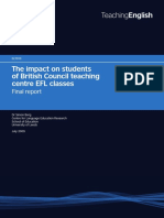 DR Simon Borg - The Impact On Students of British Council Teaching Centre EFL Classes - Final Report-British Council (2009) PDF
