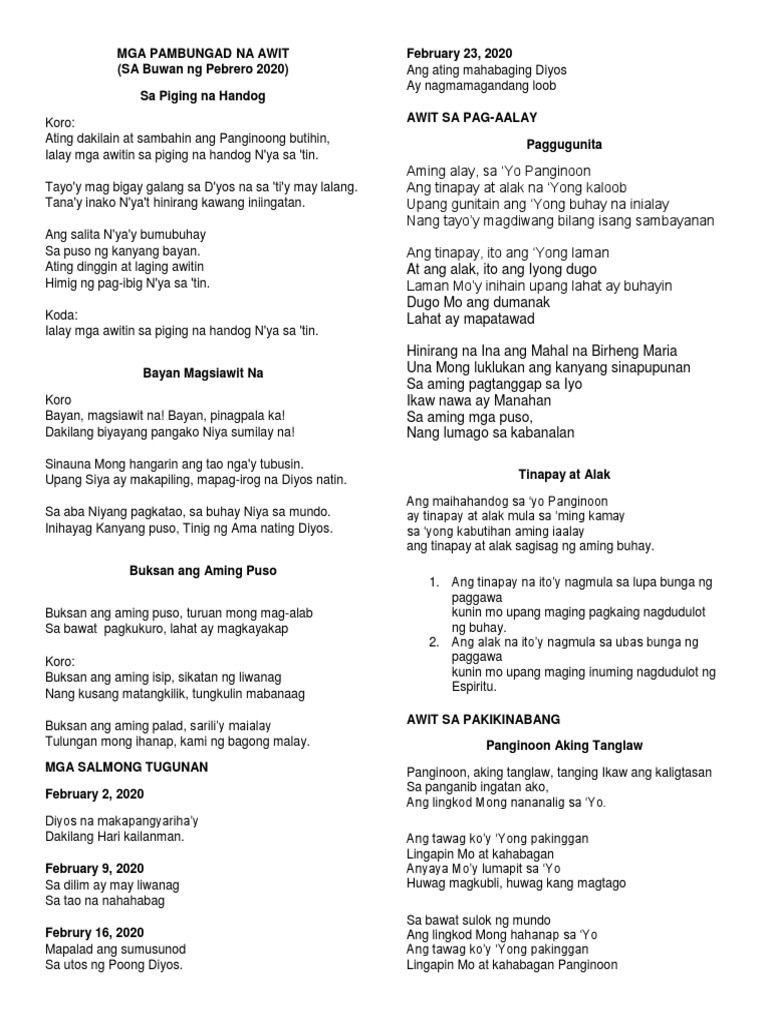 Awit Sa Misa | PDF
