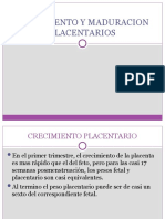 Crecimiento y Maduracion Placentarios