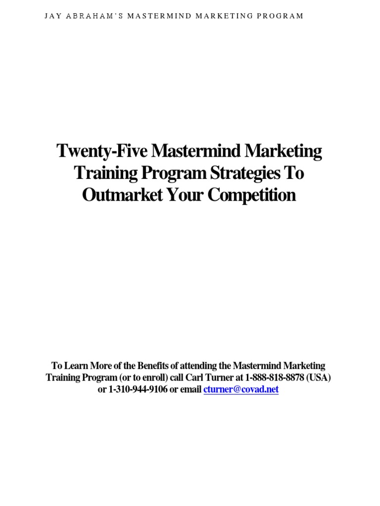 Marketing Mastery for Entrepreneurs | PDF | Sales | Direct Marketing