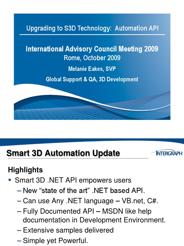 Smart 3D Automation API Overview | PDF | Application Programming ...