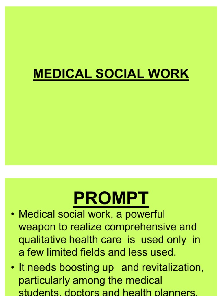 Medical Social Work PDF Social Work Health Care