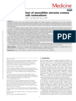 Clinical Evaluation of Monolithic Zirconia Crowns.49