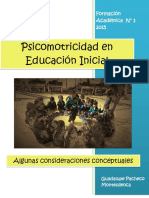Psicomotricidad en Educación Inicial: consideraciones conceptuales