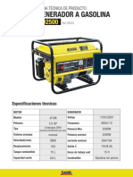 Ficha Tecnica Generador JD2500 Sukra 39555