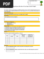 Hands On Activity-Relationship Mass and Weight PDF