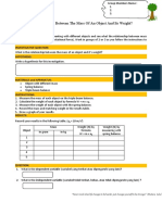 Hands On Activity-Relationship Mass and Weight PDF