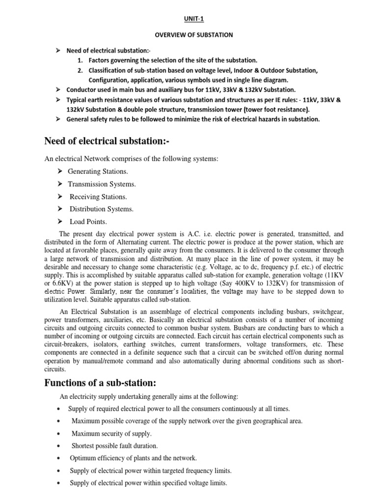 Elecric Substation Practice (22633) PDF Electrical Substation