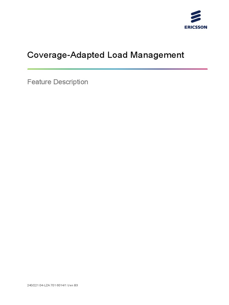 Coverage-Adapted Load Management | PDF | Load Balancing (Computing ...