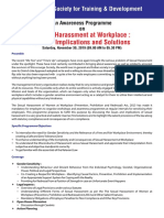 Brochure Awareness Program On Sexual Harassment at Workplace