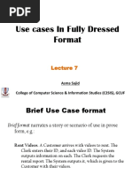 Lecture 7 Fully Dressed Format of Usecases