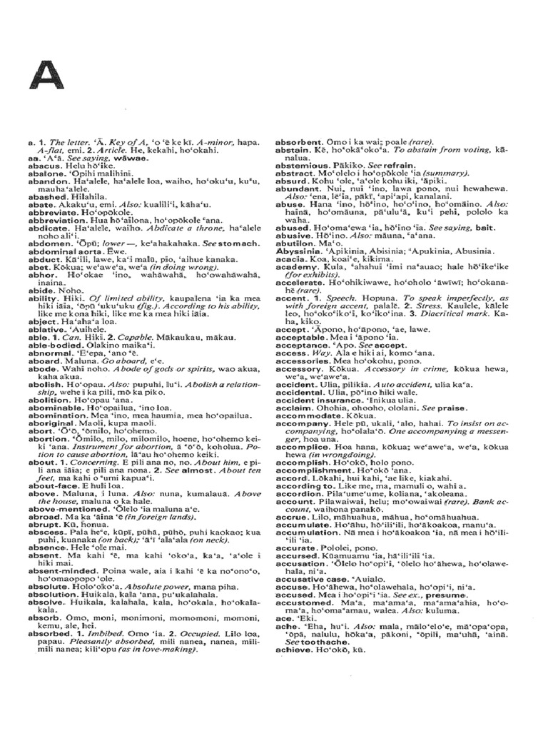 Haw To Eng Dictionary Pdf