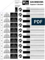 Kolormatrix Screen Print Exposure Calculator