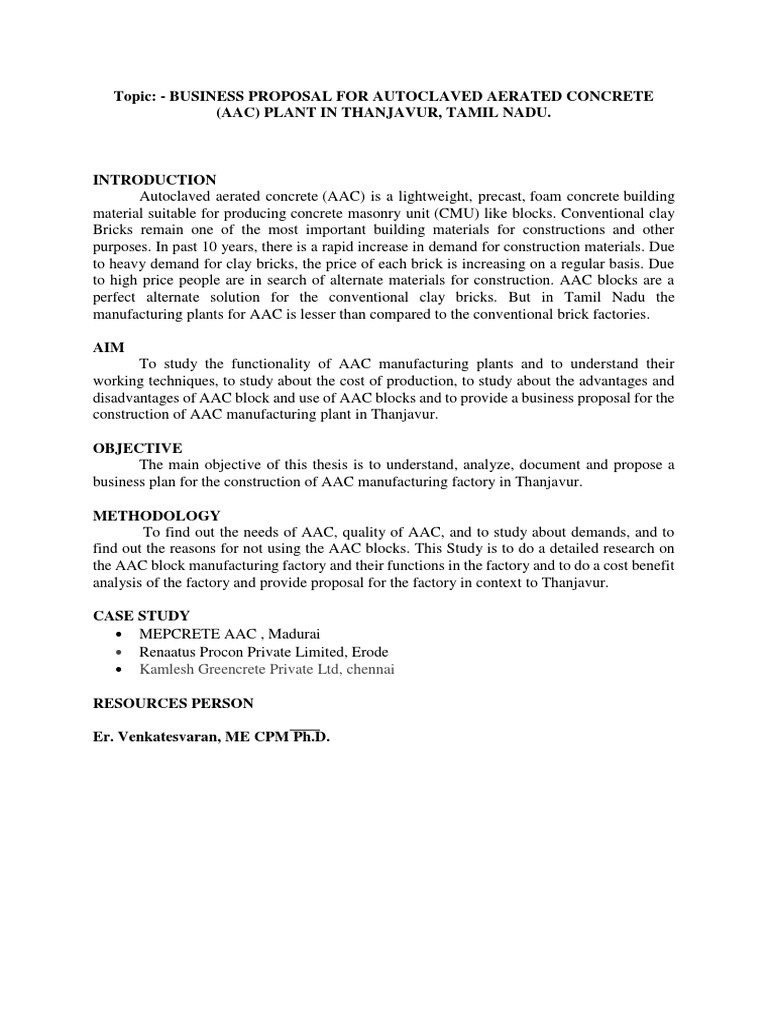 Business Proposal For Aac | PDF | Technology & Engineering