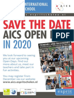 Aics Open Days 2020 Flyer