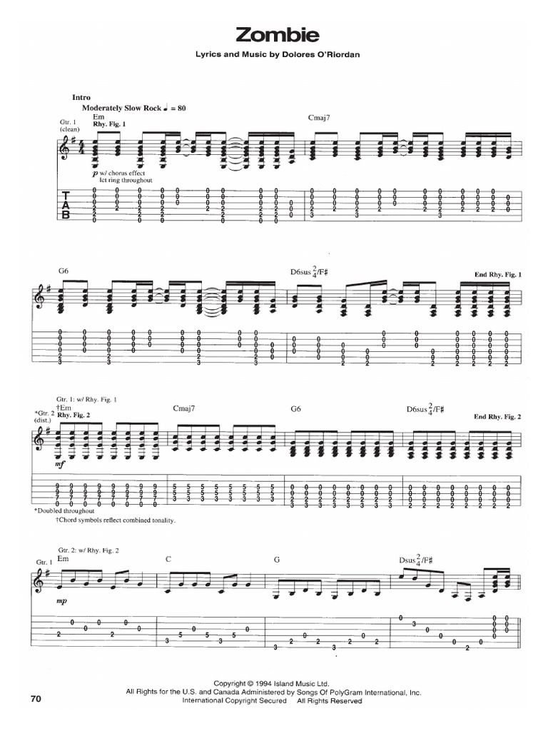 Cranberries Zombie PDF