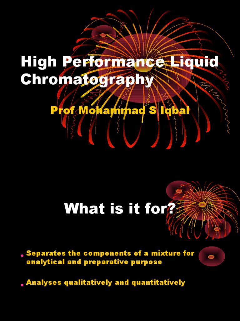 High Performance Liquid Chromatography PDF Chromatography High