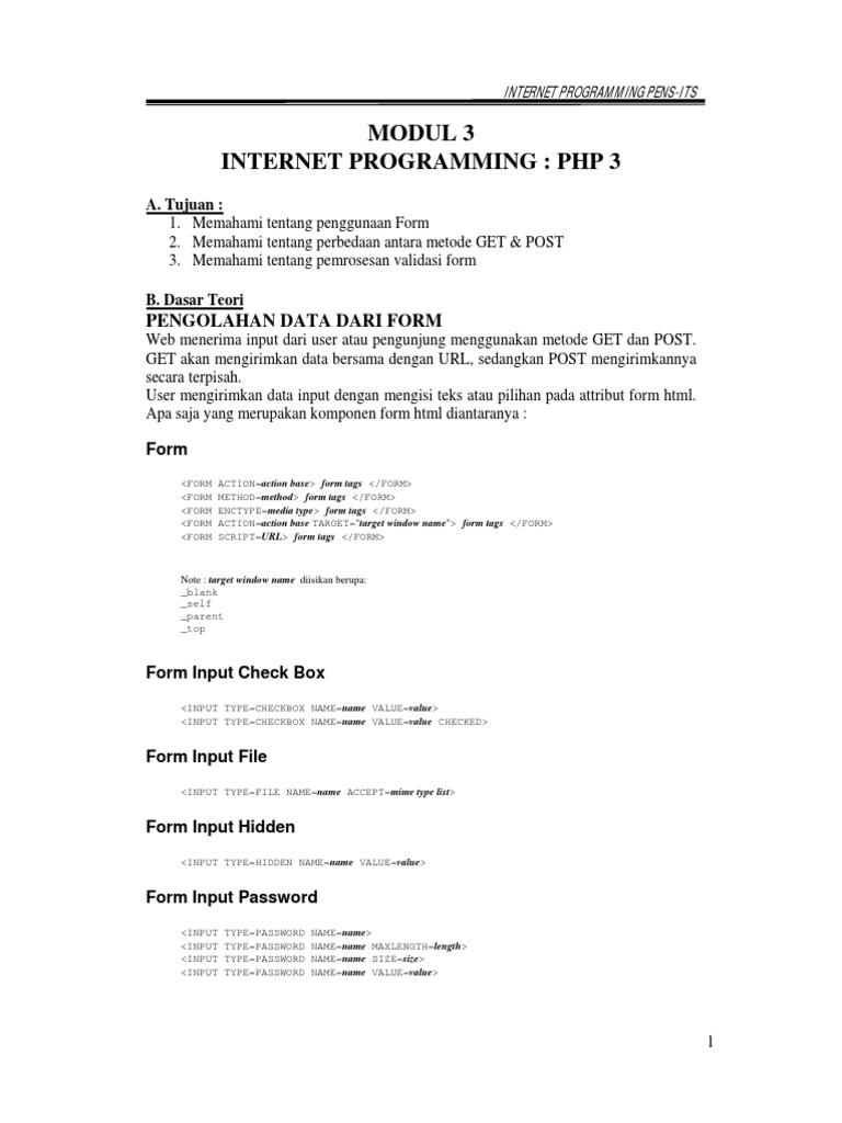Prakt Modul PHP 3 PDF | PDF | Komputer