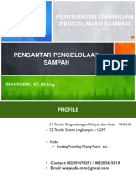 Pengantar Penyehatan Tanah Dan Pengolahan Sampah