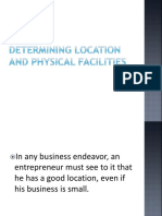 Determining Location and Physical Facilities
