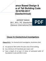 Performance Based Design & Provisions of Tall Building Code IS16700:2017 (Geotechnical