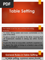 Basic Table Set Up | PDF | Tableware | Cooking
