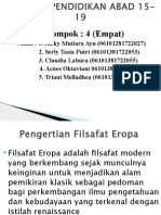 FILSAFAT PENDIDIKAN ABAD 15-19