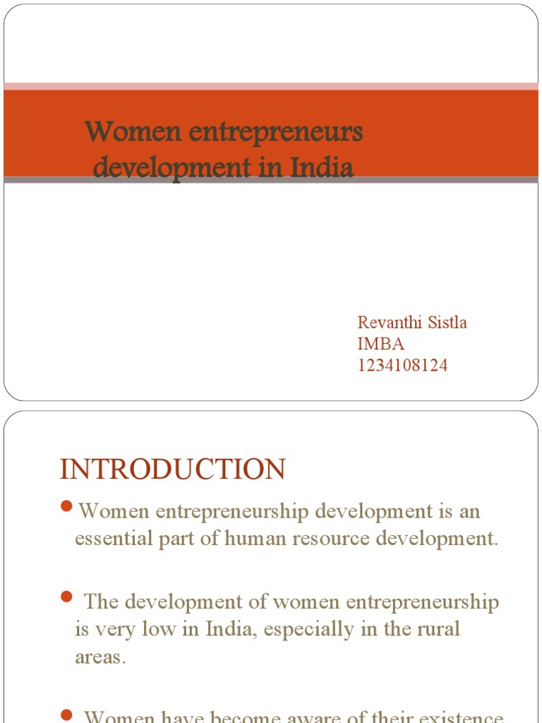 Women Entrepreneurship Development in India | PDF