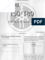 Yamaha T50 T80 Town Mate 50 80 Owners Maintenance Instruction Manual PDF