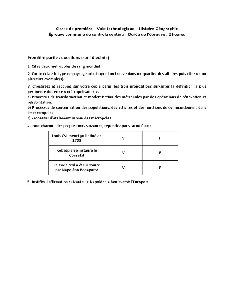 Lyon Les Mutations D Une Metropole Corrige Sujet Type E3C HG Seriet PDF | PDF | Lyon | Londres