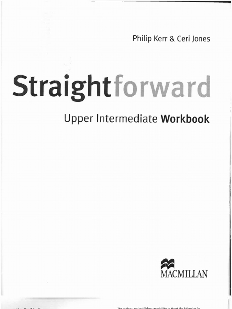 Straight Forward Upper Intermediate Workbook | PDF