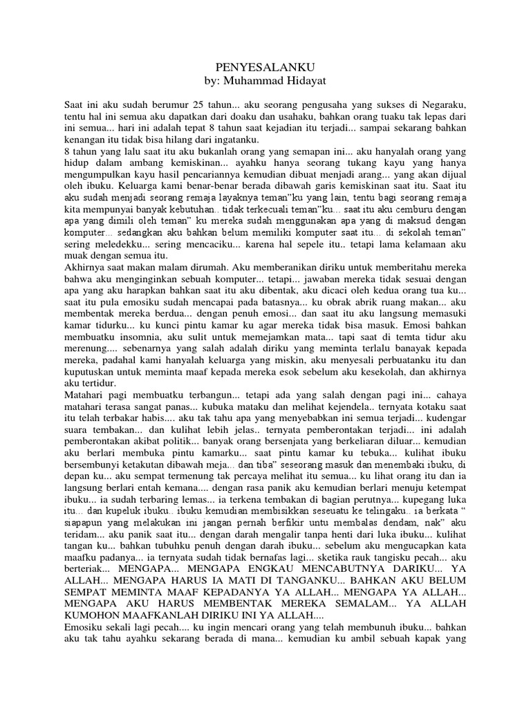 Monolog Penyesalanku Pdf