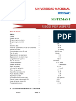 Riego por aspersión: diseño y cálculos para un sistema de riego en maíz de 67 ha