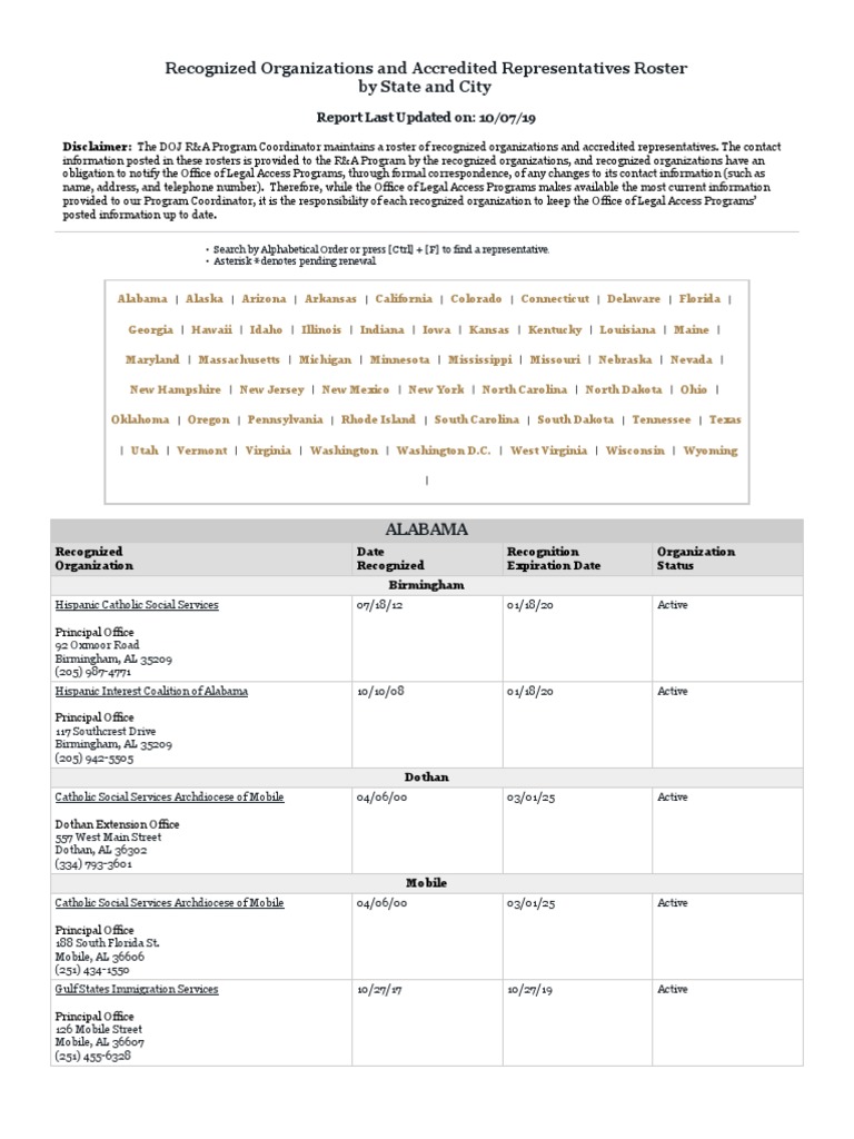 Abogados y Agencias Autorizados Por Migracion | PDF | California | Oakland