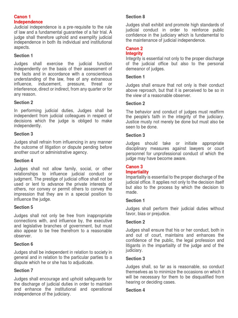 New Code of Judicial Conduct | PDF | Judiciaries | Judge