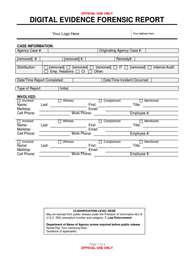 Forensic Report Template | PDF | Malware | Computer Virus