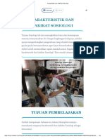 Karakteristik Dan Hakikat Sosiologi PDF