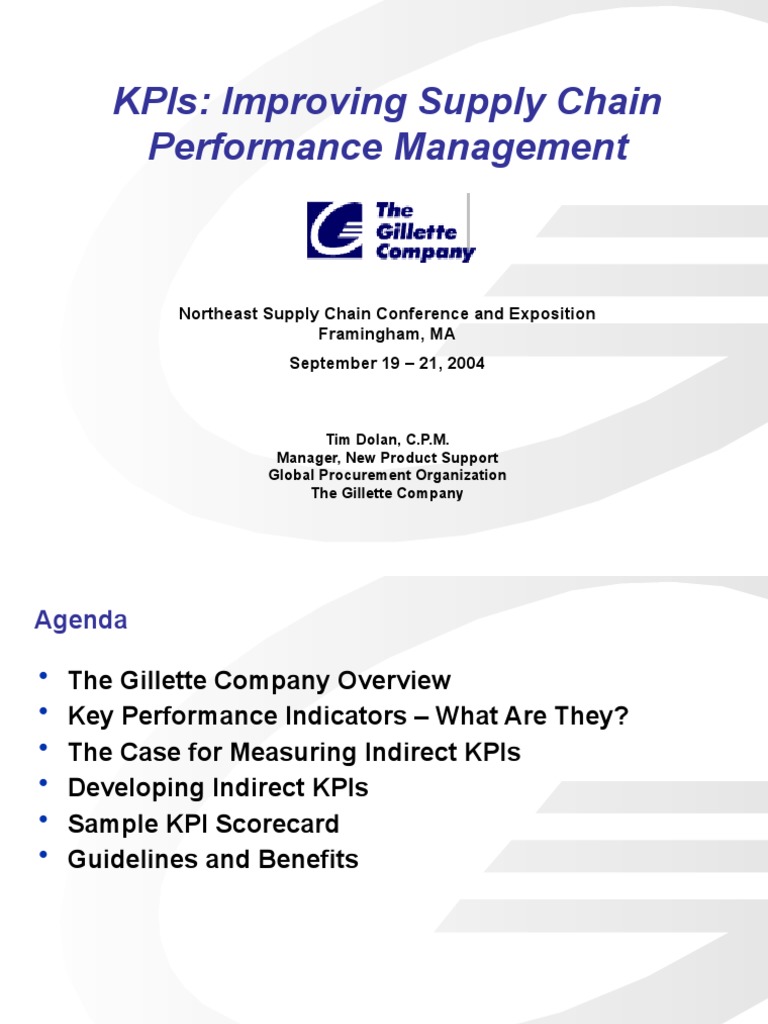 Kpis: Improving Supply Chain Performance Management | PDF | Performance ...