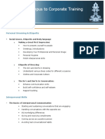 Campus To Corporate Training Outline PDF