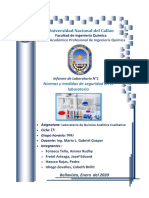 Informe de Normas de Seguridad en El Laboratorio