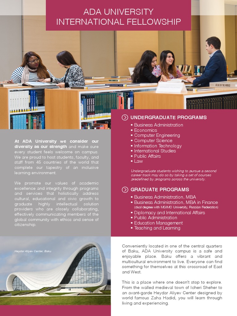 Ada University International | PDF | Graduate School | Master Of ...
