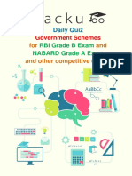 Daily Quiz On Government Schemes