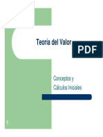 Teoria Del Valor, Teoria y Calculos Iniciales PDF