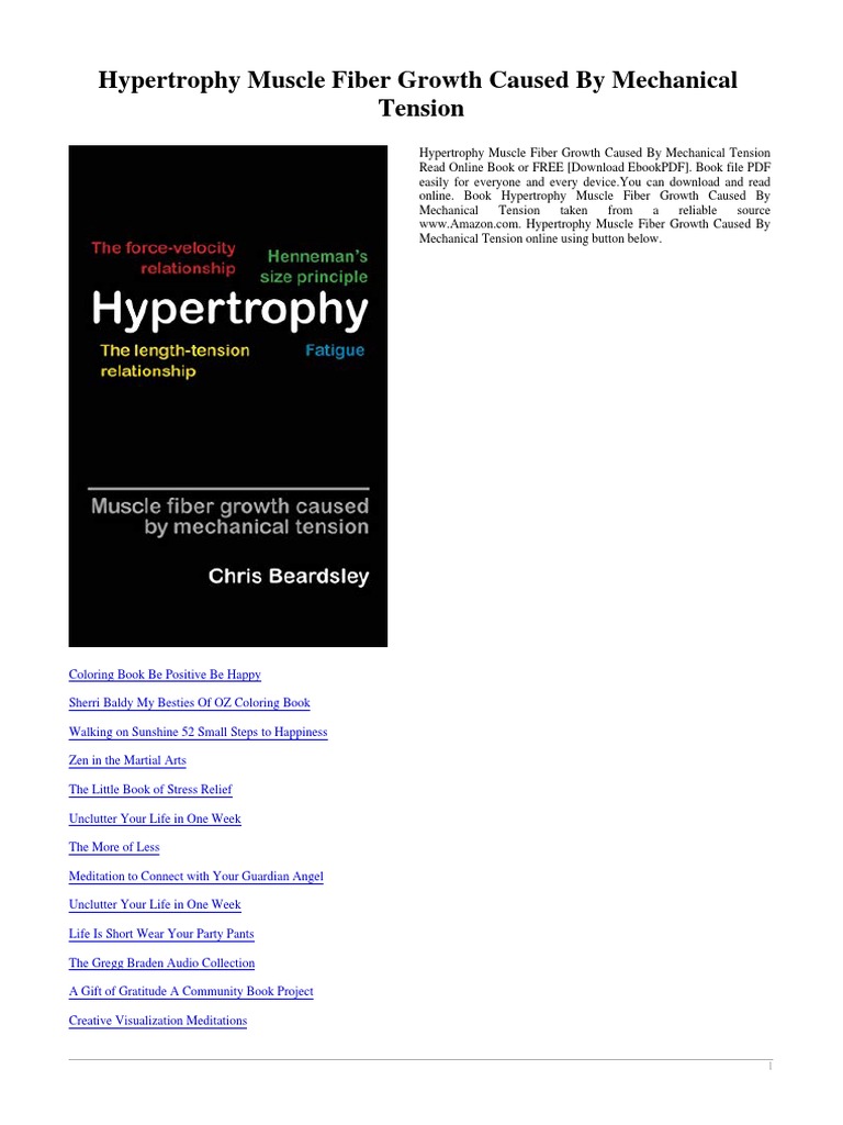 Mechanical Tension in Muscle Hypertrophy | PDF