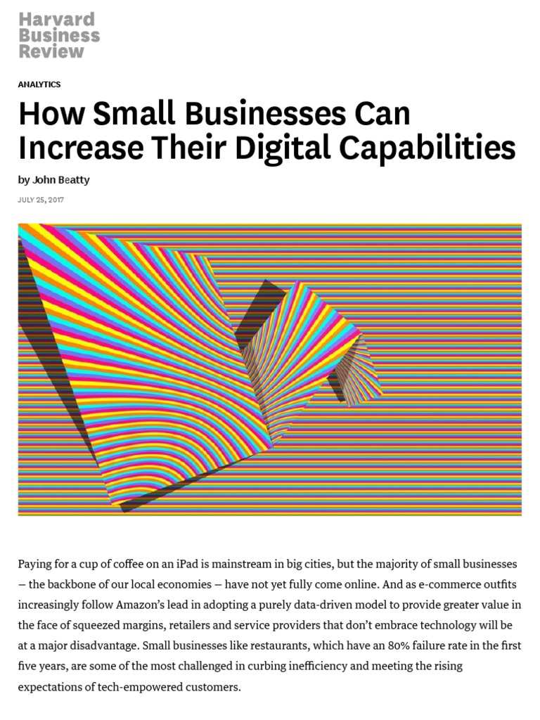 How Small Businesses Can Increase Their Digital Capabilities PDF | PDF ...