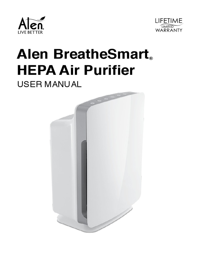 Alen Breathe Smart Air Purifier Manual PDF Ac Power Plugs And
