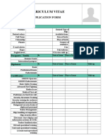 CV Form For Seaman