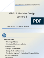 ME-311 Machine Design - Lecture 1